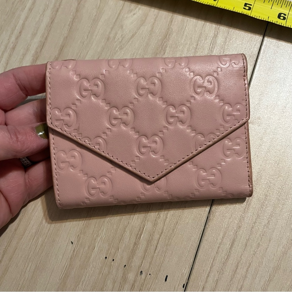Gucci Pink Embossed Wallet